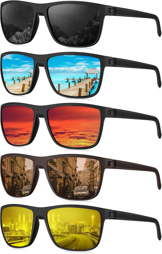 KALIYADI Gafas de sol polarizadas para hombre, gafas de sol clásica...