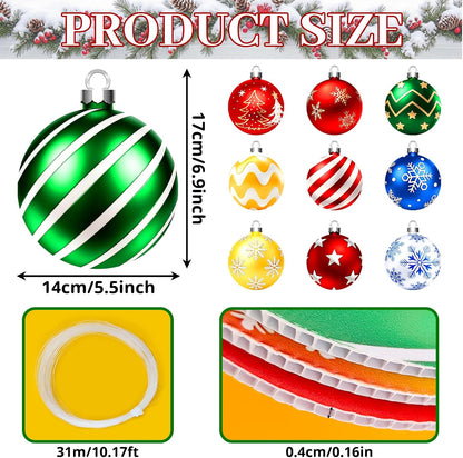 10 piezas de decoraciones navideñas colgantes para exteriores, rojo...