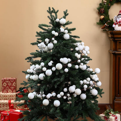 Yuxung - 2 guirnaldas de bolas de Navidad de 6 pies, color blanco |...