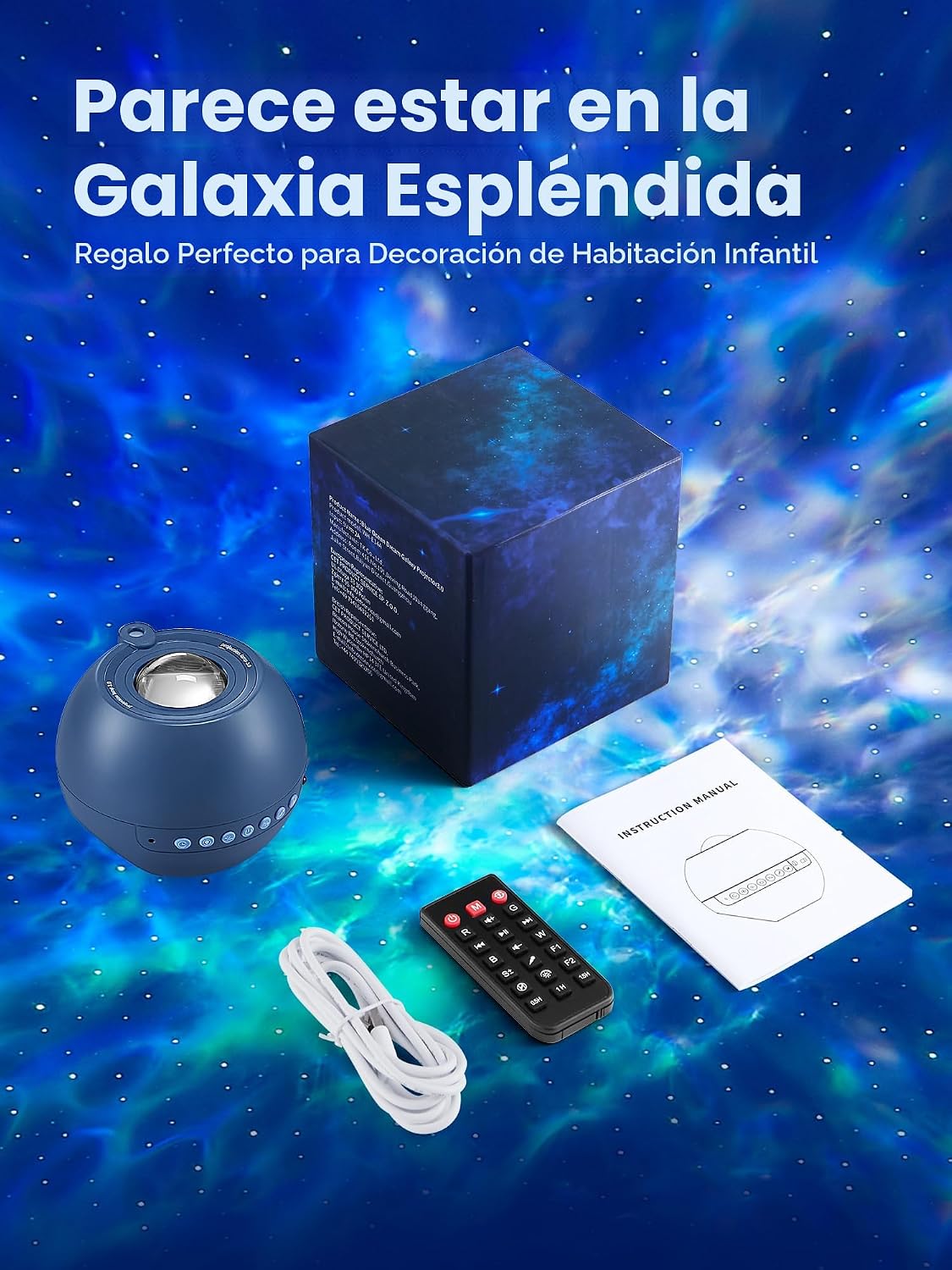 Proyector de galaxia para dormitorio, proyector de estrellas para d...