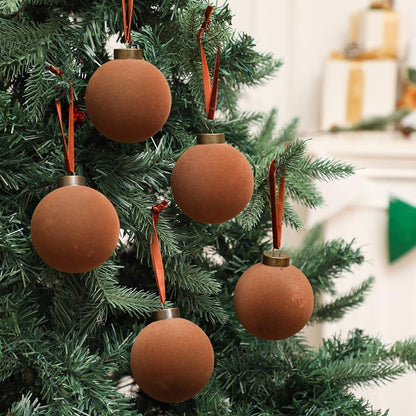 Liliful 15 piezas de bolas de Navidad de terciopelo con adornos de...
