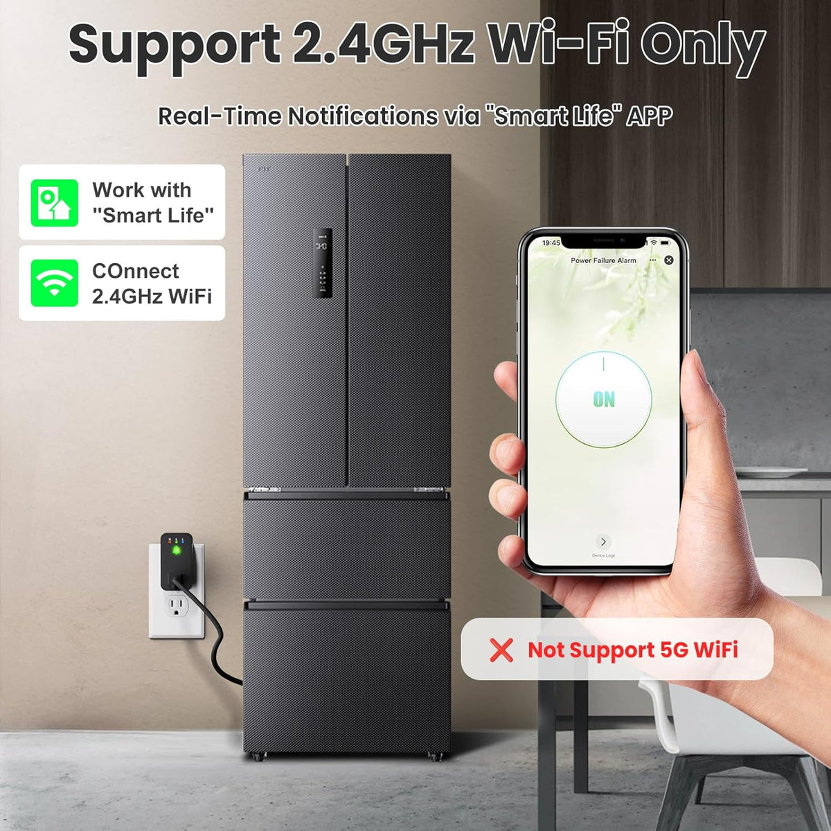 Alarma de corte de energía WiFi, alarma de corte de energía intelig...
