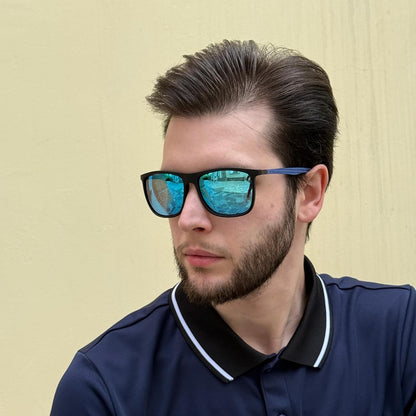 ZENOTTIC Gafas de sol polarizadas cuadradas para hombre, ultraliger...