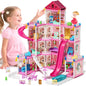 Lehoo Castle Doll House 4 pisos 12 habitaciones, juego de casa de m...