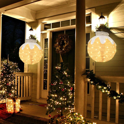 Tngan 1 adorno de Navidad iluminado para exteriores, 80 LED, color...