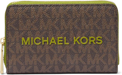 Michael Kors Estuche para tarjetas con cremallera pequeña para muje...