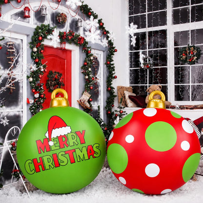 Jetec 2 adornos inflables de Navidad de 32 pulgadas, rojo, verde, b...