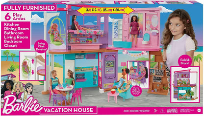 Barbie Juego y accesorios para casa de muñecas de vacaciones | Casa...