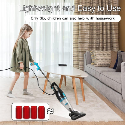Intercleaner - Aspirador con cable, 15 KPa de potente succión con m...