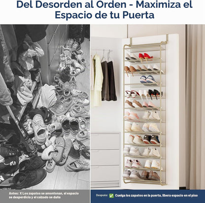 Whitmor 36 pares de organizadores de zapatos para colgar sobre la p...