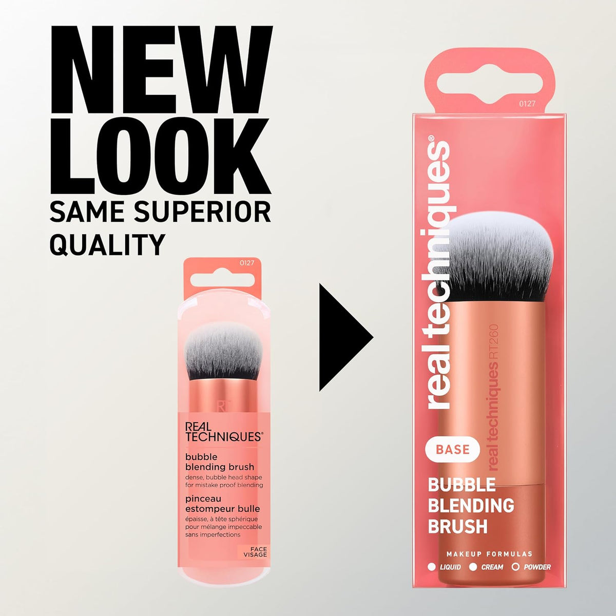 Real Techniques, brocha de maquillaje Bubble Blending, brocha multi...