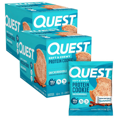 Quest Nutrition Snickerdoodle - Galleta de proteína, 0.53 oz de pro...