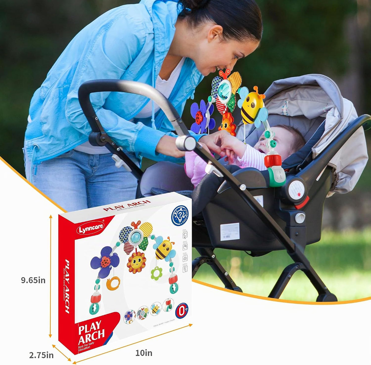 Lynncare Juguetes de moisés ajustable para bebés y niños pequeños,...