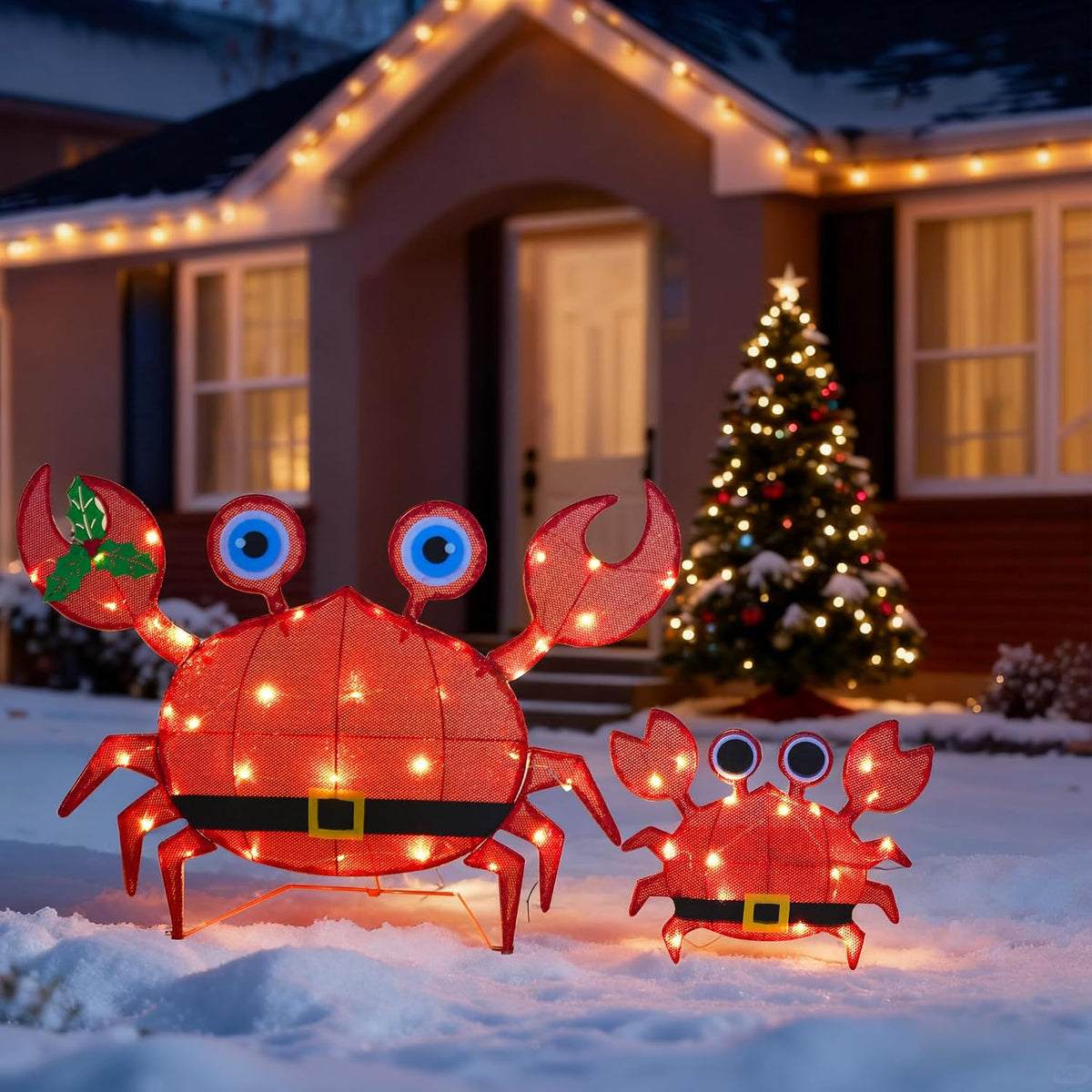 Dazzle Bright - Decoraciones navideñas para exteriores, 2 piezas de...