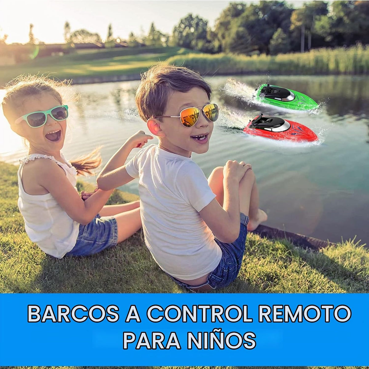 Lumiparty Paquete de 2 botes a control remoto, barcos de control re...