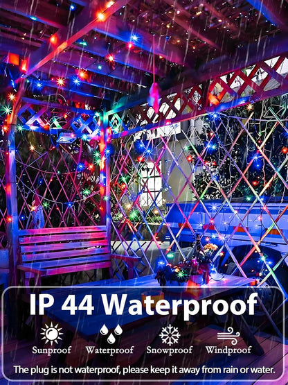 Tira de luces de Navidad multicolor extensibles de 75.8 pies con 20...