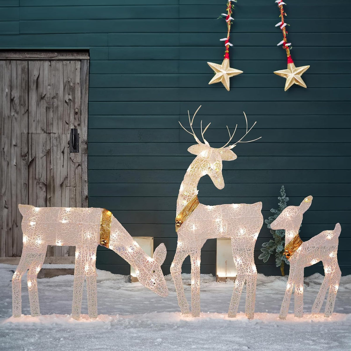 Dazzle Bright - Decoración navideña para exteriores con luces, conj...