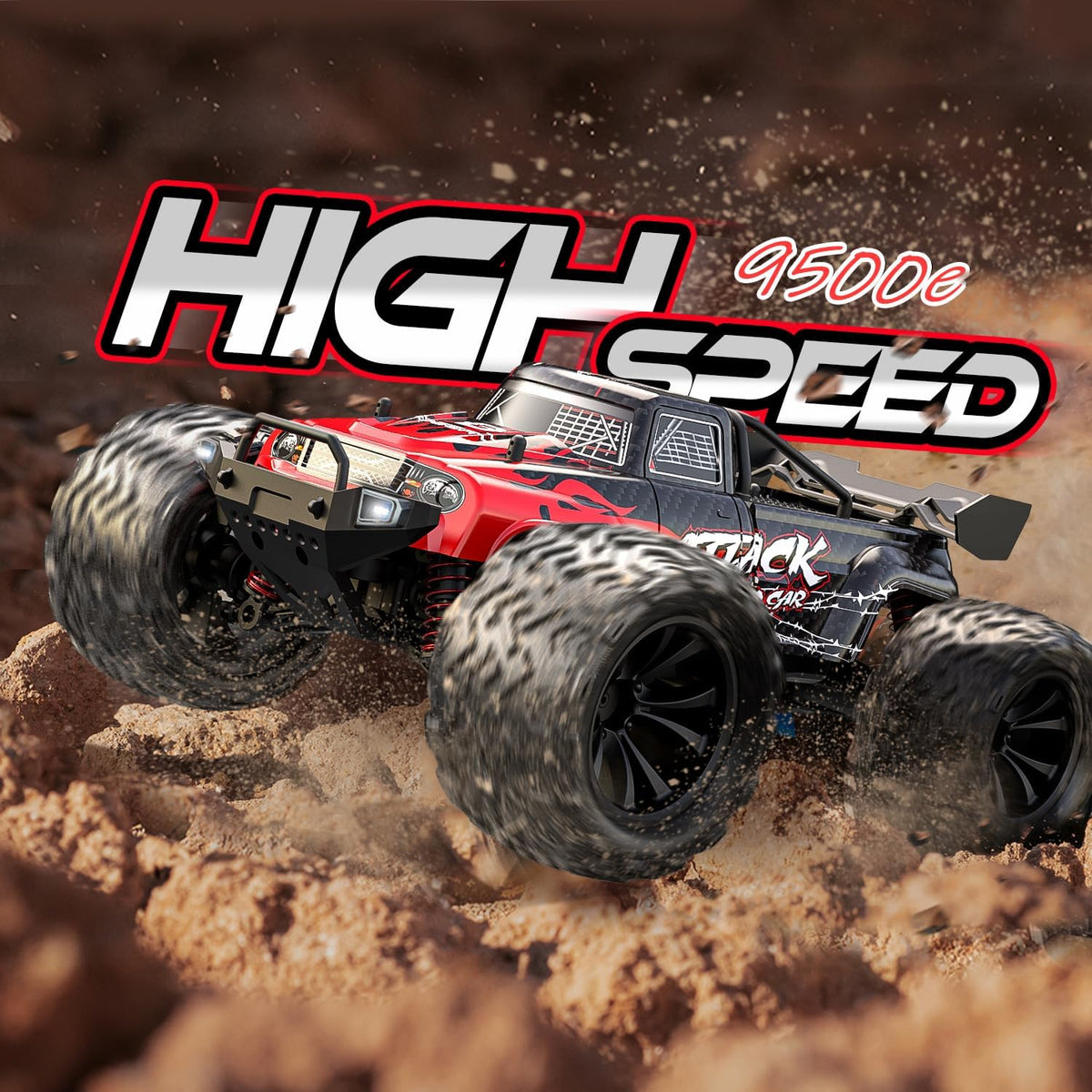 DEERC 9500E Coche RC todo terreno a escala 1:16, camión RC 4x4 de a...