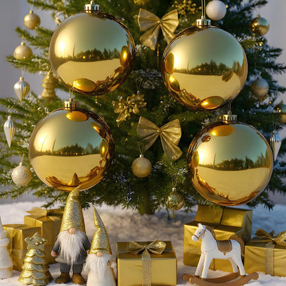 Zubebe 4 piezas de adornos de bola de Navidad extra grandes de 6...