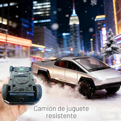 RCOOS Juego de camión de aleación de juguete con remolque y motocic...