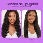 Conair - Plancha para el cabello, doble cerámica, platos extralargo...