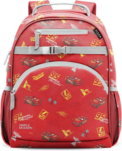 Simple Modern Mochila para niños y niñas escolares, Disney: Coches...