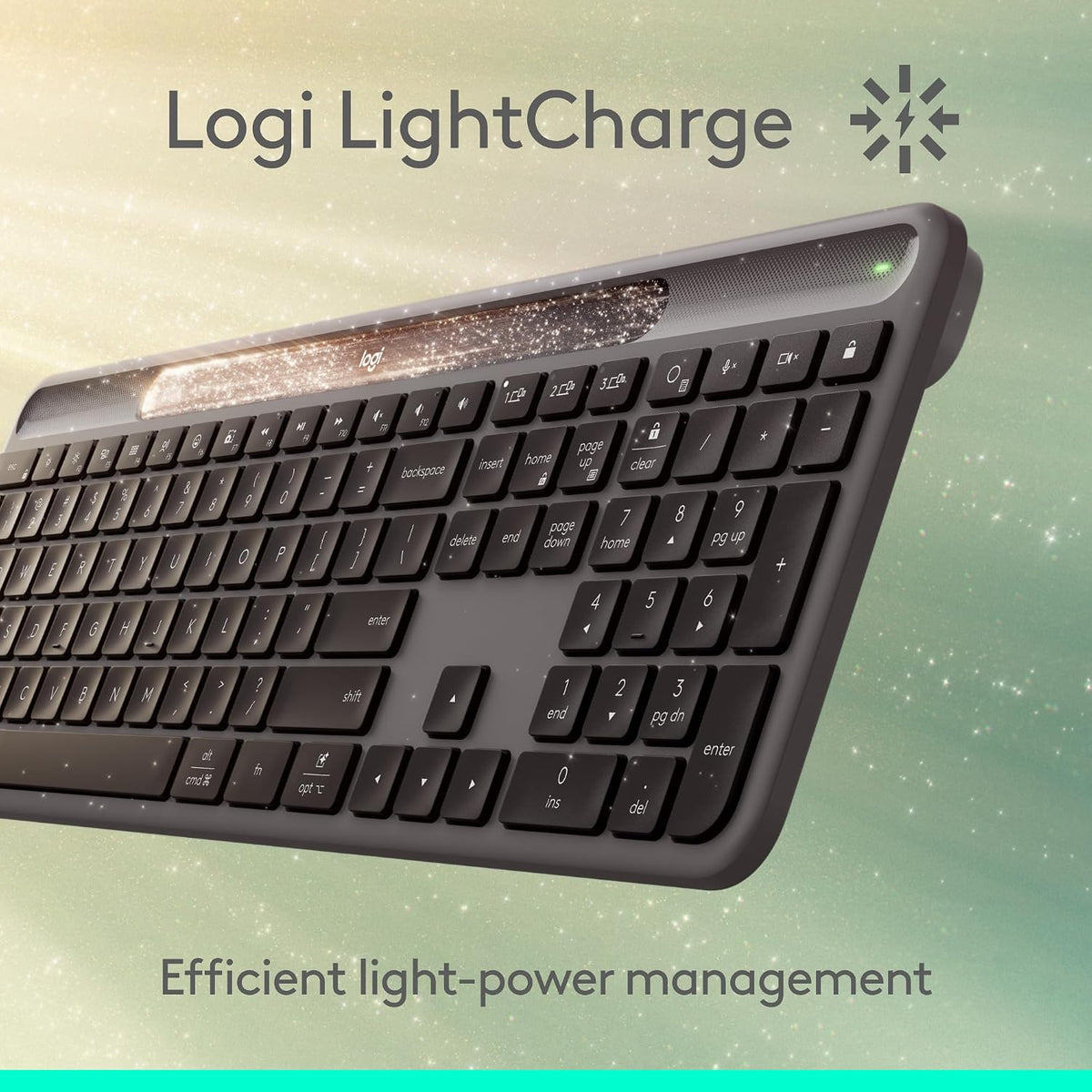 Logitech Signature Slim Solar+ K980 teclado inalámbrico Bluetooth,...
