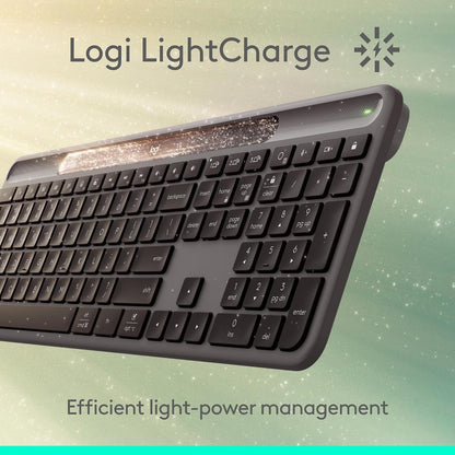 Logitech Signature Slim Solar+ K980 teclado inalámbrico Bluetooth,...