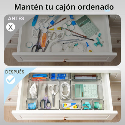 Vtopmart Paquete de 25 organizadores de cajones de plástico con | O...