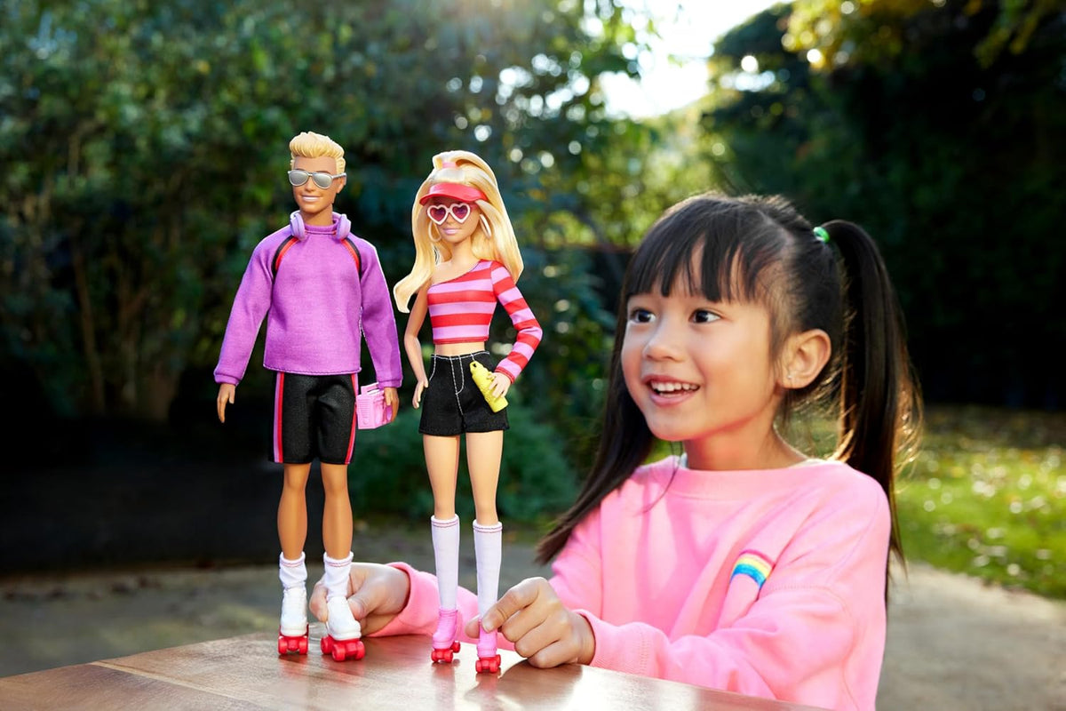Barbie Fashionistas Patinaje sobre ruedas Barbie & Ken Set | 2 muñe...