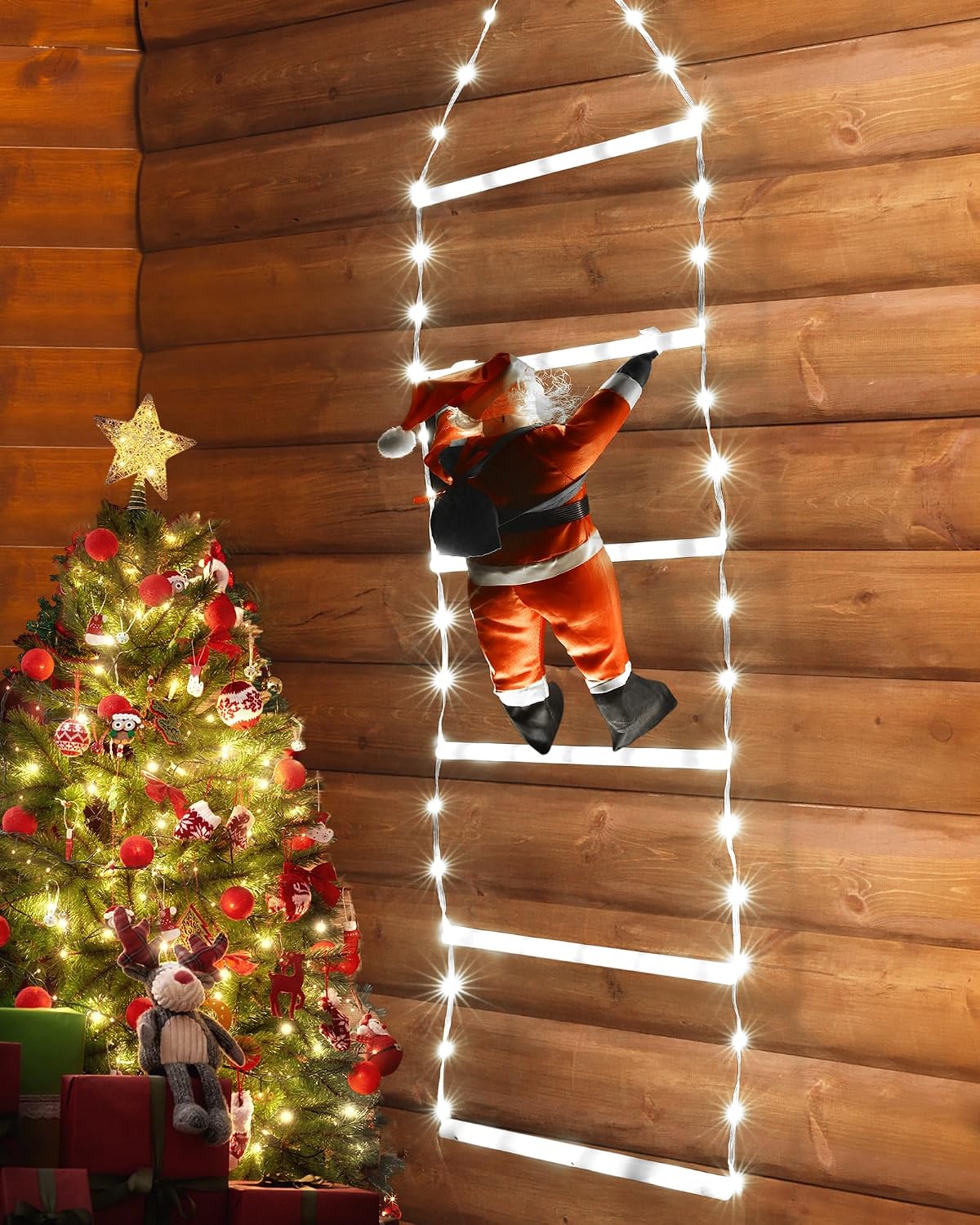 Toodour Luz LED de Navidad, luces decorativas de escalera de Navida...