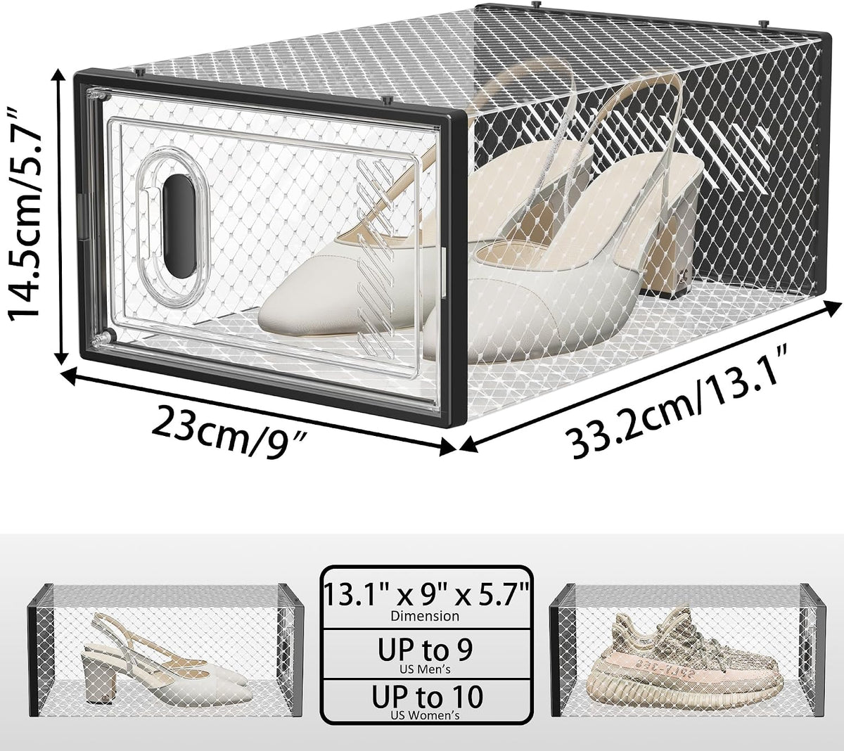 SIMPDIY Almacenamiento de zapatos, paquete de 12 organizadores de z...