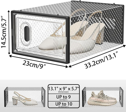 SIMPDIY Almacenamiento de zapatos, paquete de 12 organizadores de z...