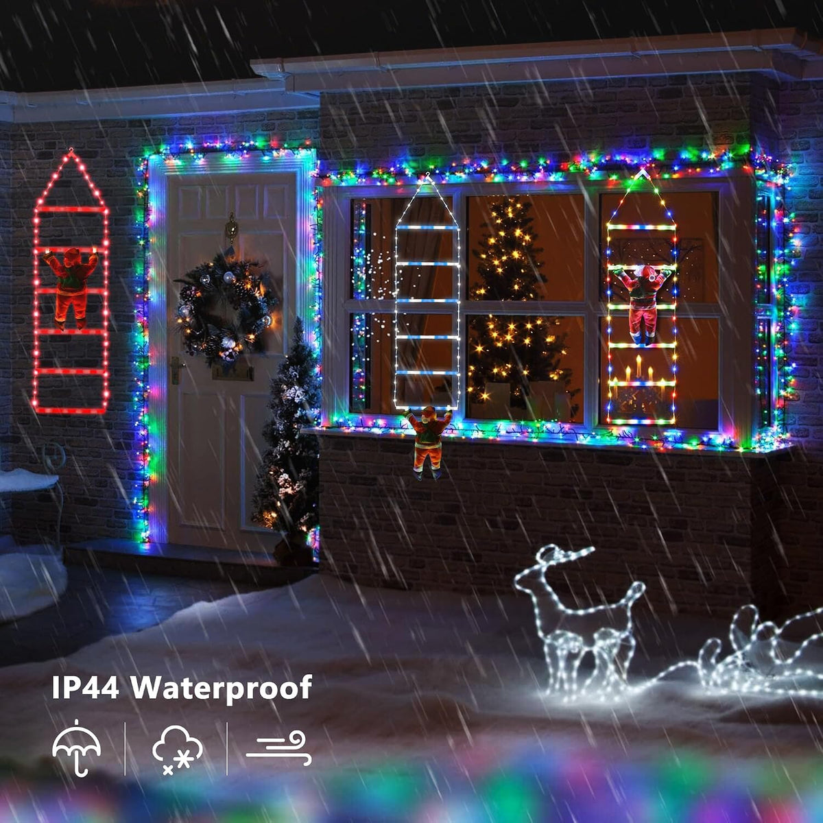 Toodour Luz LED de Navidad, luces decorativas de escalera de Navida...