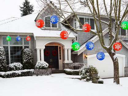 12 piezas de decoraciones navideñas para exteriores, bolas inflable...