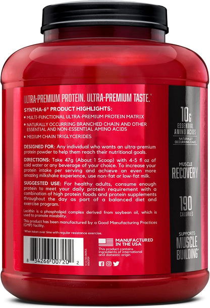 BSN SYNTHA-6 - Proteína en polvo premium, 0.21 onzas de fibra, aisl...