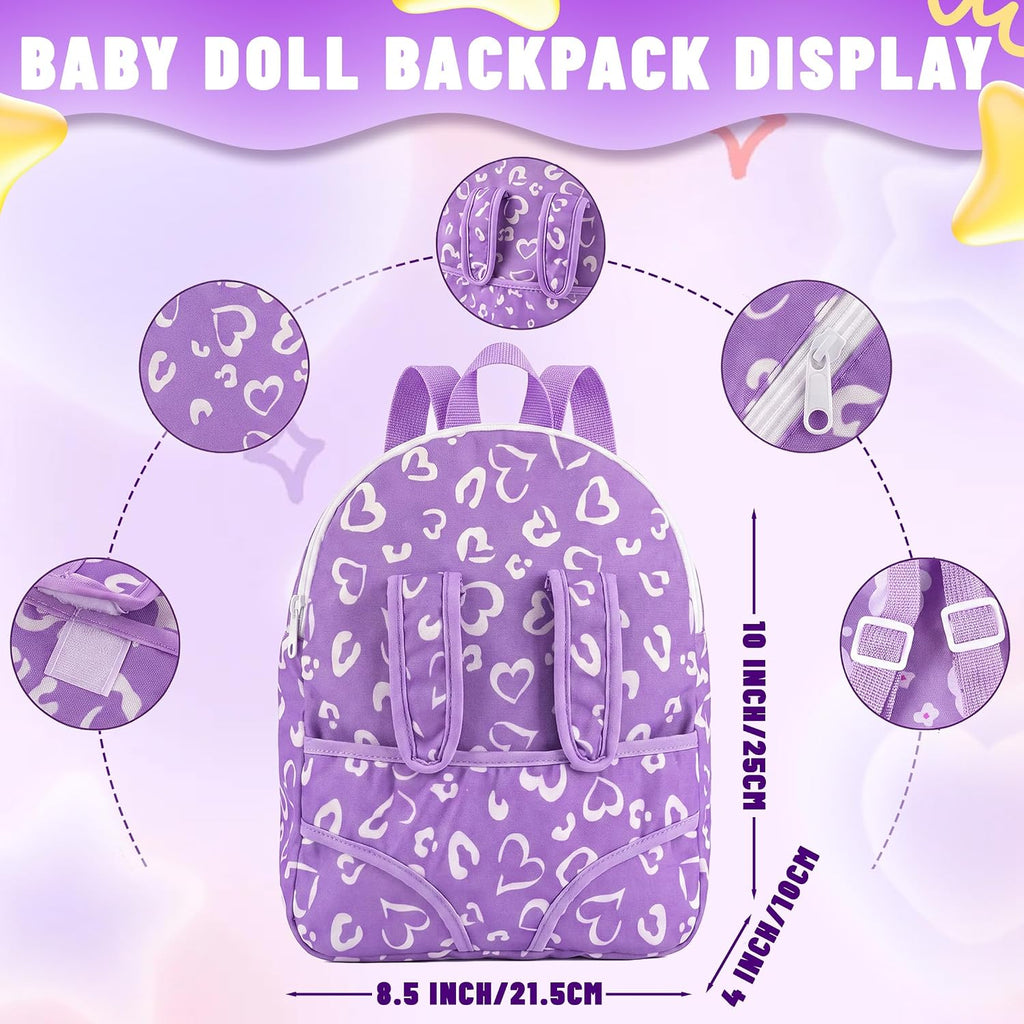 SMILESSKIDDO Muñeca de bebé con moisés, mochila y accesorios Juguet...