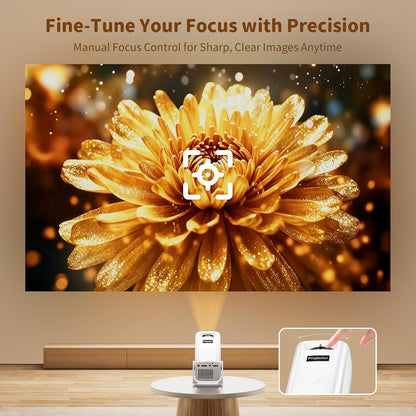 Mini proyector con soporte 4K, proyector portátil de corto alcance...