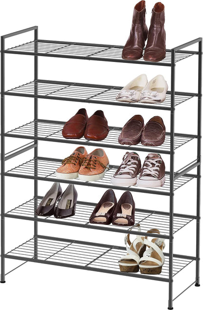 Simple Houseware Zapatero apilable de 3 niveles con rejilla, color...
