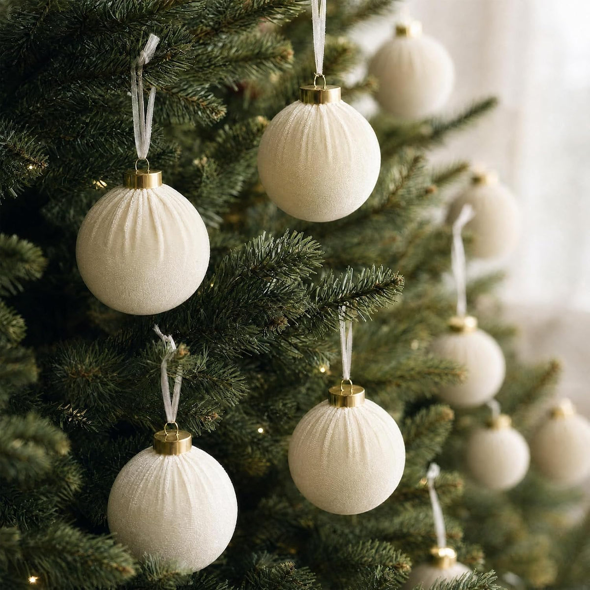 Adornos de bola de Navidad de 15 quilates, decoración de árbol de N...