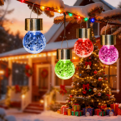 SOLPEX Faroles colgantes solares de Navidad, adornos para exteriore...
