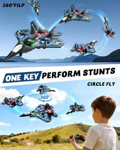 JoyRapt - Drones de espuma RC para niños, avión de control remoto,...