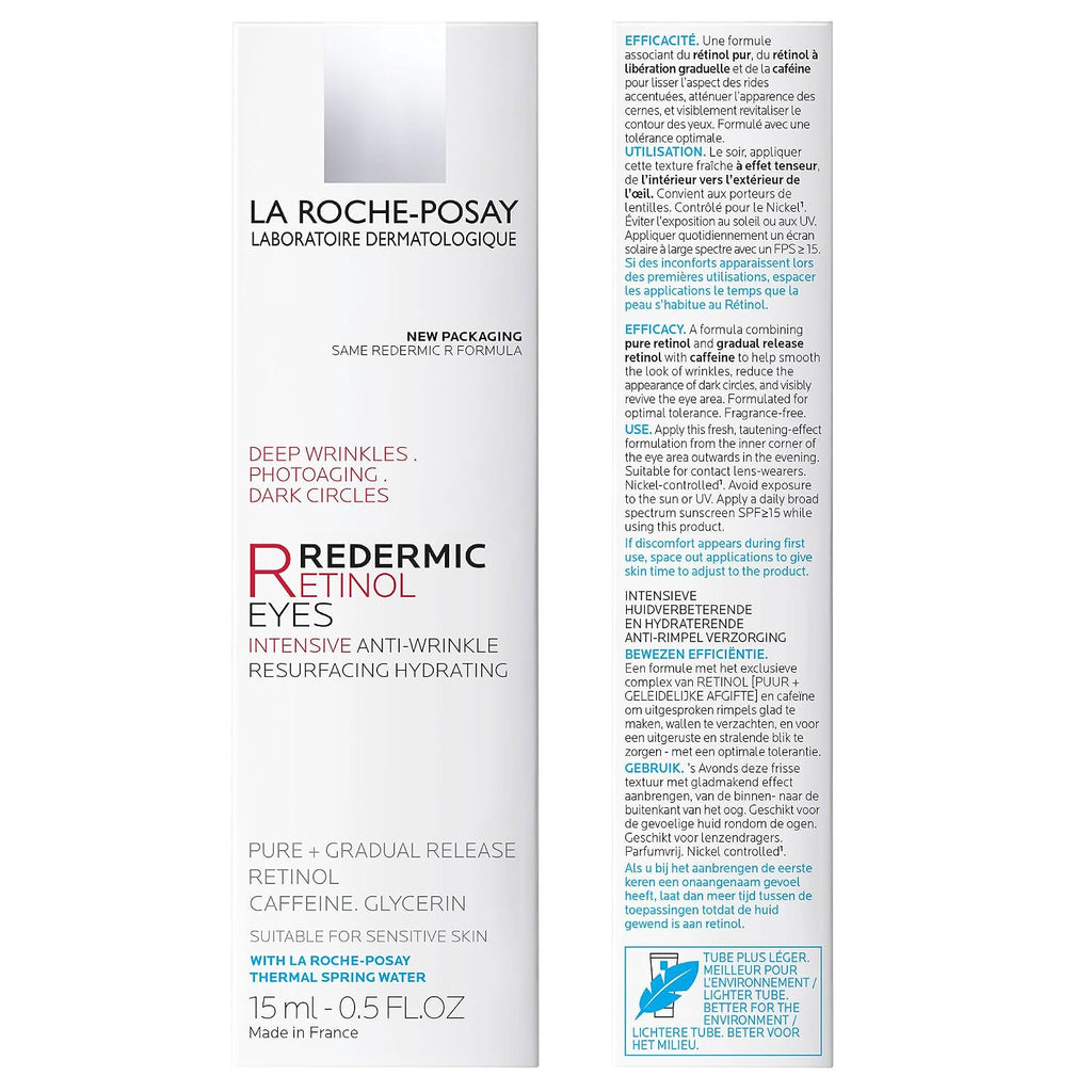 La Roche-Posay Redermic R Crema para Ojos con Retinol Anti-edad par...