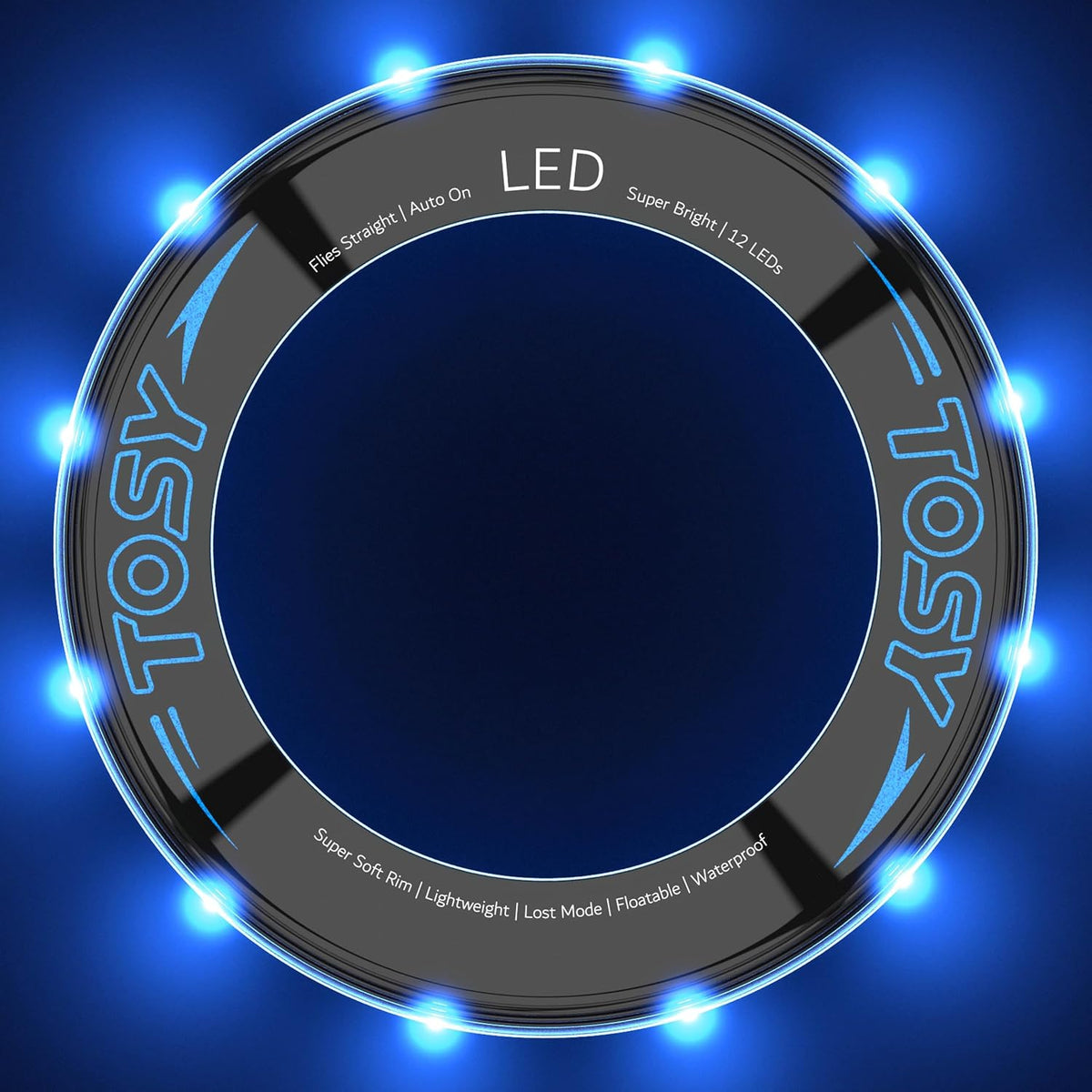 TOSY - Anillo volador \u2013 12 luces LED monocolor, súper brillant...