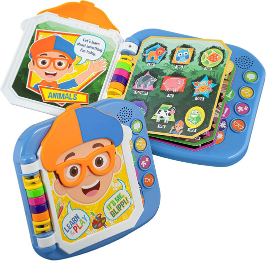 eKids Libro Blippi, juguetes para niños pequeños con juegos de apre...