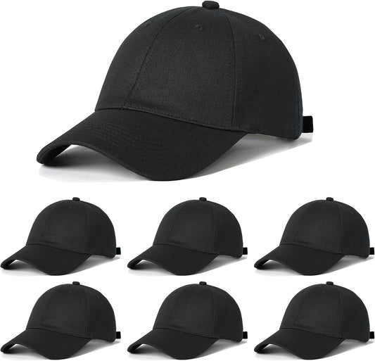 Paquete de 6 gorras de béisbol unisex de algodón lavado vintage, su...