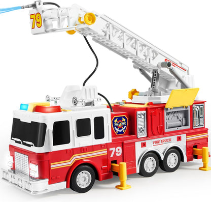 JOYIN Juguete de camión de bomberos extragrande de 33 pulgadas y ju...