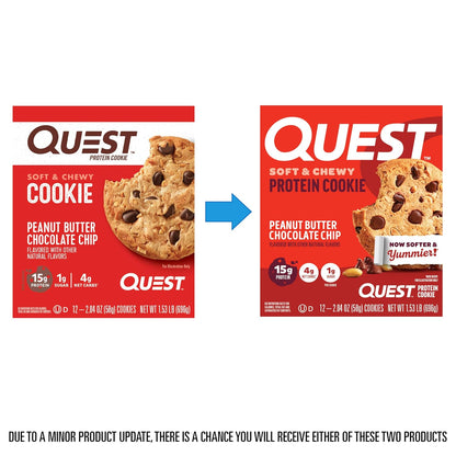 Quest Nutrition - Galletas de mantequilla de maní con chispas de ch...