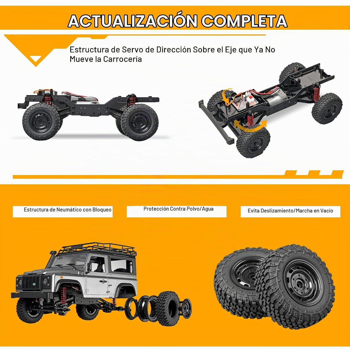 LEOSO MN 99s 1\/12 4WD RC Jeep Rock Crawler para adultos | Camión d...