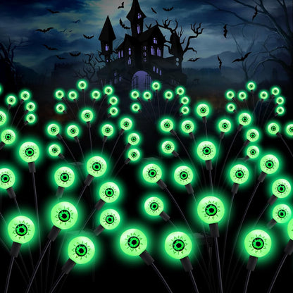 ASMAD Decoraciones de Halloween para exteriores, luces solares ater...
